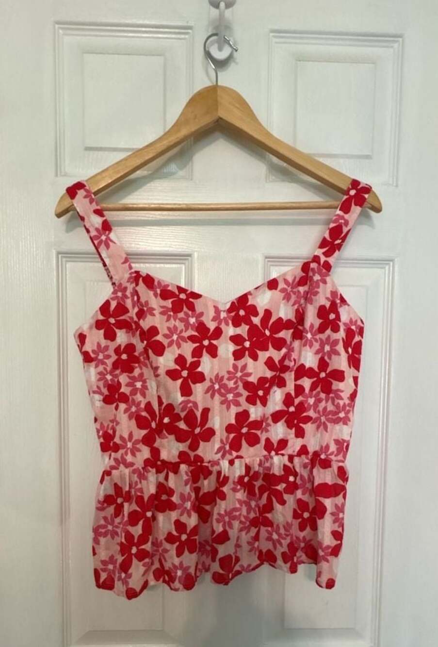 Draper James Floral Peplum Tank Top Size 8